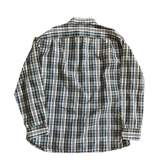 MICHAEL Michael Kors Men’s Plaid Long Sleeve Button Down Blue Brown Size XL - Picture 5 of 6